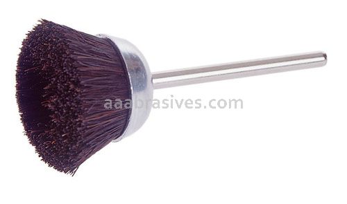 Osborn 9/16” Miniature Cup Brush 1/8” Stem DIA Stiff Bristle #75780