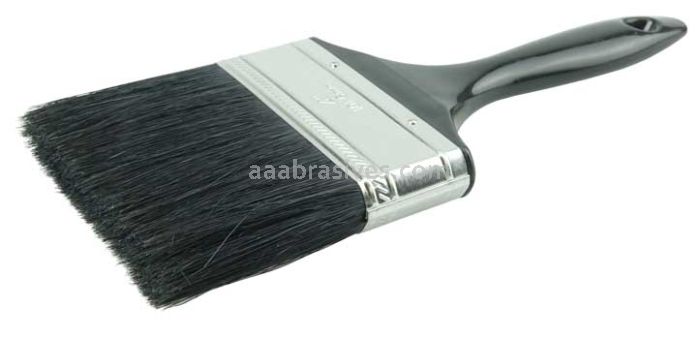 Weiler 40104 4" Industrial Varnish Brush Black China Bristle 2-3/4" Trim Length Blue Plastic Sash
