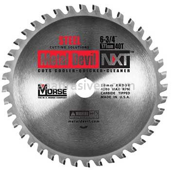 Morse Metal Devil NXT® Steel 6-3/4" 40 Teeth Circular Saw Blades