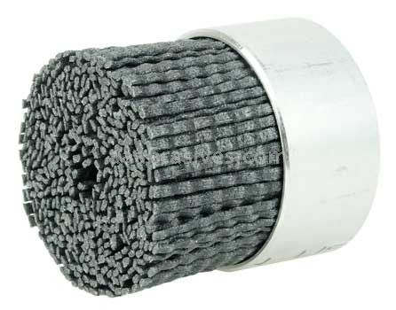 Weiler 85752 1-3/4" Tufted Miniature Nylox Disc Brush 80 SC Rectangular Fill