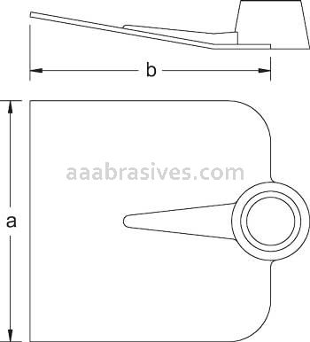CS Unitec™ EX1015-200B 200 X 200mm Hoe Copper Beryllium Hoe Planters Mixing Angled Blade w/ Handle Included