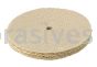 Unmounted Buffing Wheel 6" Dia. 1/2" Arbor Hole 11 Ply Spiral Sewn 156-S Sisal Tan