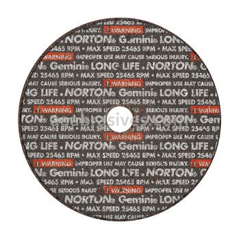 Norton 3 x 1/16 x 3/8 Gemini Long Life D Sides Reinforced Type 01 Straight Wheels
