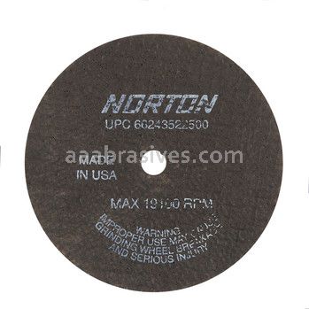 Norton 4 x 1/16 x 3/8/57A364-TB25N/D Sides Reinforced/Type 01 Straight Wheels