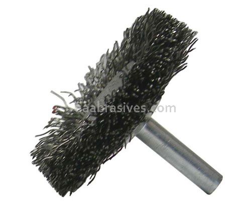 2-1/2" Stem-Mounted Wire Wheel Flared, .008, 1/4" Stem (CFF-2-1/2)