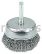 Weiler 14313 2" Crimped Wire Utility Cup Brush .008" Steel Fill 1/4" Stem