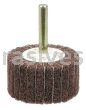 Weiler 54502 2" x 1" Non-Woven Stem-Mounted Interleaf Flap Wheel 320 AO 1/4" Stem