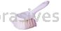 8" Utility Scrub Brush, Black Nylon Fill, Short Handle, Plastic Block