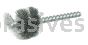 Weiler 21088 1-1/8" Power Tube Brush .008" Stainless Steel Wire Fill 1" Brush Length