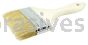Weiler 40185 4" Vortec Pro Chip & Oil Brush 3/8" Thick White Bristle 1-3/4" Trim Length Wood Handle