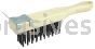Weiler 44069 Hand Wire Scratch Brush with Scraper .012 Carbon Steel Fill 4 x 11 Rows