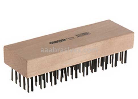 Osborn Scratch Brush 5 X 10 Rows Butcher Block Flat Steel #54024