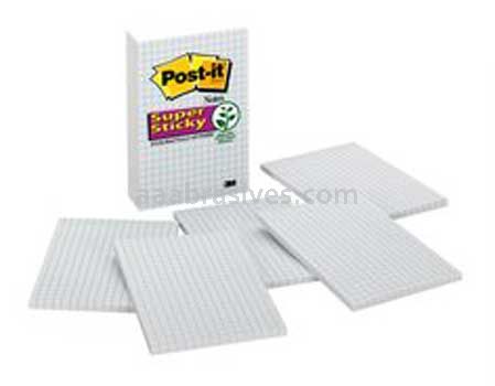 Post-it&trade; Super Sticky Notes 660-SSGRID 3.9 in x 5.8 in 3M 7010332623