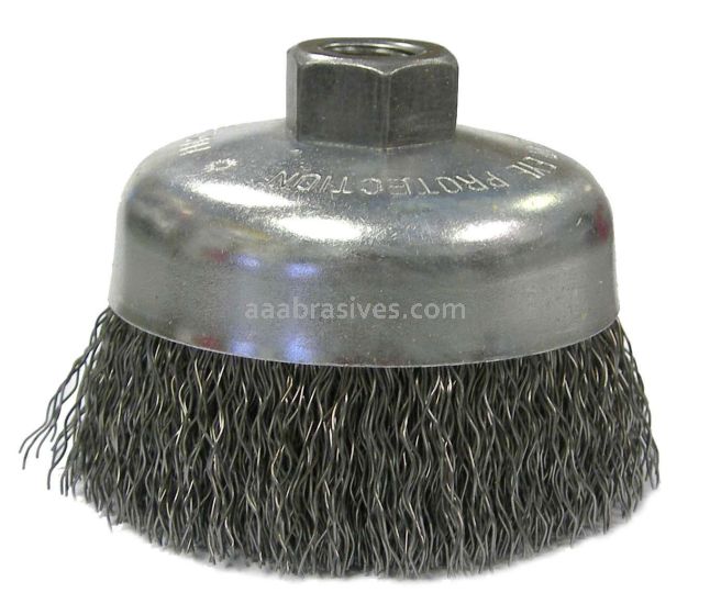 Weiler 36070 - 5" .023, 5/8"-11 A.H., Vortec Pro Knot Wire Wheel, Cable Twist - 012382360702