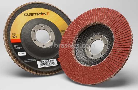 3M™ 7100104601 5 x 7/8 40+ Grit 969F T29 Cubitron™ II Flap Disc