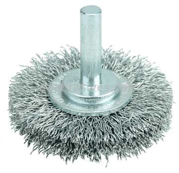 Weiler 36209 Wolverine 2" Crimped Wire Wheel .012" Steel Fill 1/4" Stem