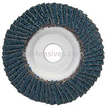 4 x 5/8 120 Merit Type 29 Fiberglass Plate Zirc Powerflex Flap Discs