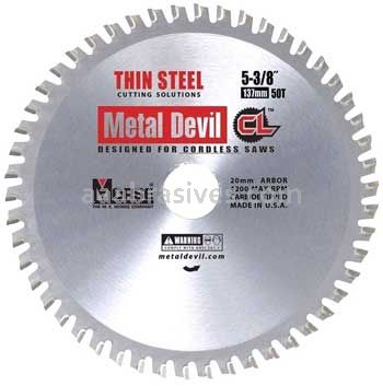 Morse Metal Devil NXT&reg; Thin Steel 5-3/8" 50 Teeth Circular Saw Blades CL