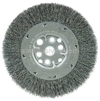 Weiler 01505 6" Maximum Density Crimped Wire Wheel .014" Steel Fill 5/8"-1/2" Arbor Hole