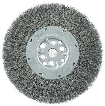 Weiler 01511 7" Maximum Density Crimped Wire Wheel .014" Steel Fill 5/8" Arbor Hole