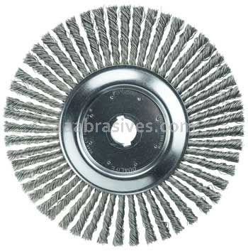 Weiler 09379 12" Cable Twist Knot Wire Wheel .023" Steel Fill 1-1/4" Arbor Hole