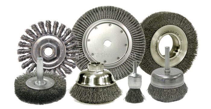 Weiler 01533 - 14" .0118, 1-1/4" AH, 1/4" x 1/8" Keyway, High-Density Crimped Wheel - 012382015336