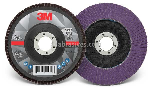 3M™ 7100177972 5 x 7/8 120+ Grit 769F T29 Flap Disc