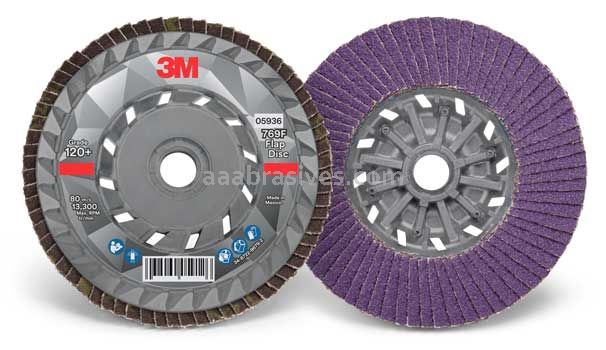 3M™ 7100178024 4-1/2 x 5/8-11 120+ Grit 769F T27 Flap Disc
