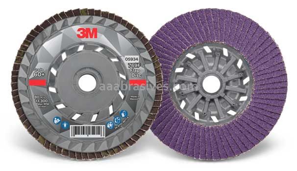 3M™ 7100178235 4-1/2 x 5/8-11 60+ Grit 769F T27 Flap Disc