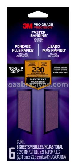 3M™ 7010417808 3-2/3 x 9 220 Grit Fine Pro Grade Precision™ Faster Sanding Sheets
