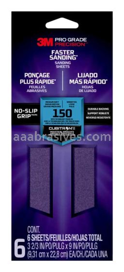 3M™ 7010417809 3-2/3 x 9 180 Grit Fine Pro Grade Precision™ Faster Sanding Sheets
