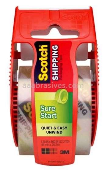 Scotch™ Sure Start Shipping Packaging Tape with dispenser 145 48 mm x 20.3 m 3M 7100029162