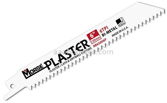 Morse&reg; Plaster Reciprocating Saw Blade 6x3/4x.050 6 TPI | 50 Blades/Pkg