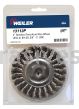 Weiler 13113P - 4" .014 SS, 5/8"-11 A.H., Retail Pack , Standard Twist Wire Wheel - 012382131135