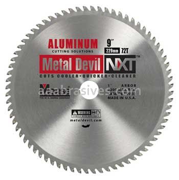 Morse Metal Devil NXT® Aluminum 9" 72 Teeth Circular Saw Blades