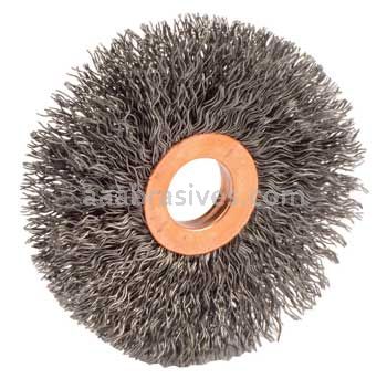 Weiler 15677 3" Small Diameter Crimped Wire Wheel .014" Steel Fill 5/8" Arbor Hole
