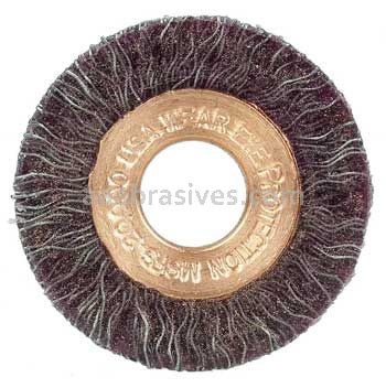 Weiler 35294 1-1/4" Polyflex Encapsulated Small Diameter Crimped Wire Wheel .014" Steel Fill 3/8" Arbor Hole