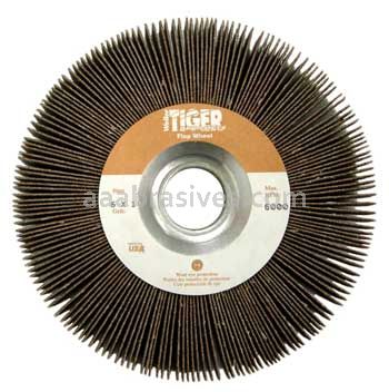 Weiler 53286 6" x 1" Tiger Coated Abrasive Flap Wheel 1" Arbor Hole 60 AO