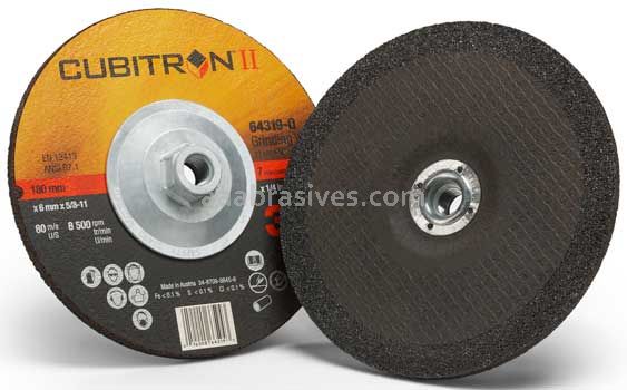 3M™ 7100103317 7 x 1/4 x 5/8-11 T27 Cubitron™ II Depressed Center Grinding Wheel 64319