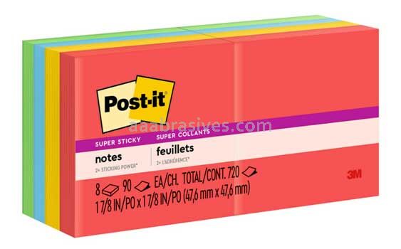 Post-it™ Super Sticky Notes 622-8SSAN 1.8 in x 1.8 in Marrakesh Collection 3M 7100160551