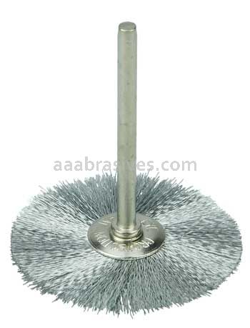 Weiler 26296 1-1/2" Miniature Wire Wheel .005" Steel Fill 1/8" Stem