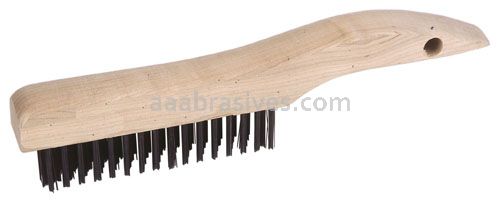 Weiler 44144 - Hand Scratch Brush, .050/80 CG Fill, Shoe Handle - 012382441449