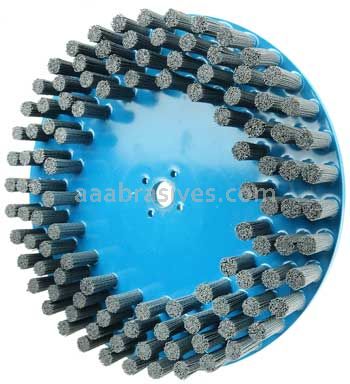 Weiler 85948 12" Nylox Disc Brush Crimped Filament .040/120 SC Fill 7/8" Arbor Hole
