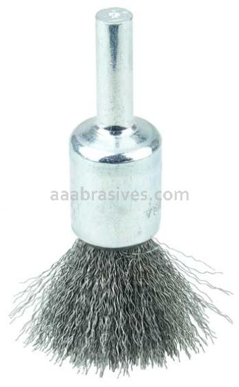 Weiler 10002 1/2" Crimped Wire End Brush .0104" Steel Fill