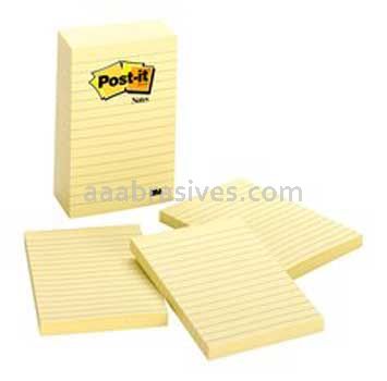 Post-it&trade; Notes 660-5PK 4 in x 6 in Canary Yellow 3M 7010314440