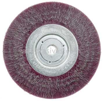 Weiler 35105 6" Polyflex Encapsulated Narrow Face Crimped Wire Wheel .0104" Steel Fill 5/8"-1/2" Arbor Hole