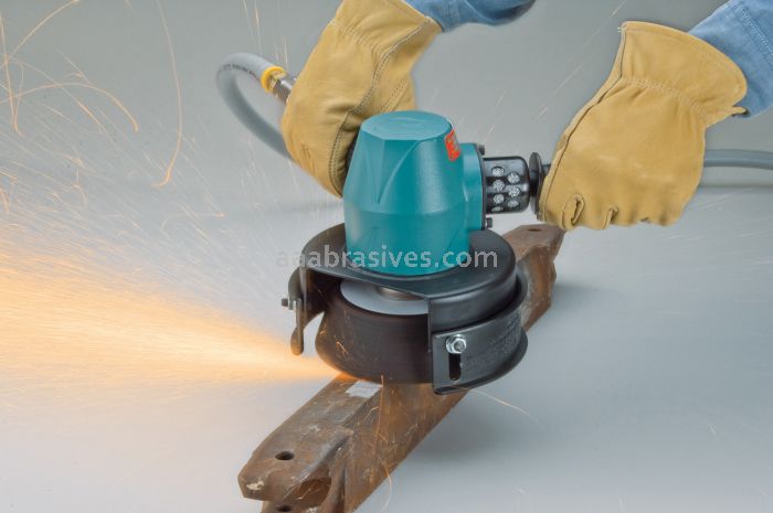 Dynabrade 53243 - 6" Type 11 Vertical Cup Wheel Grinder 3 hp, 6,000 RPM, Gearless, Rotational Exhaust