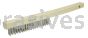 Weiler 25154 Vortec Pro Hand Wire Scratch Brush .012 Stainless Steel Fill Curved Handle 3 x 19 Rows