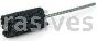 Weiler 34191 CrossFlex Standard Duty Bore Brush 1 Diameter 180 SC Grit