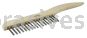 Weiler 44101 Hand Wire Scratch Brush .012 Stainless Steel Fill Shoe Handle 1 x 17 Rows